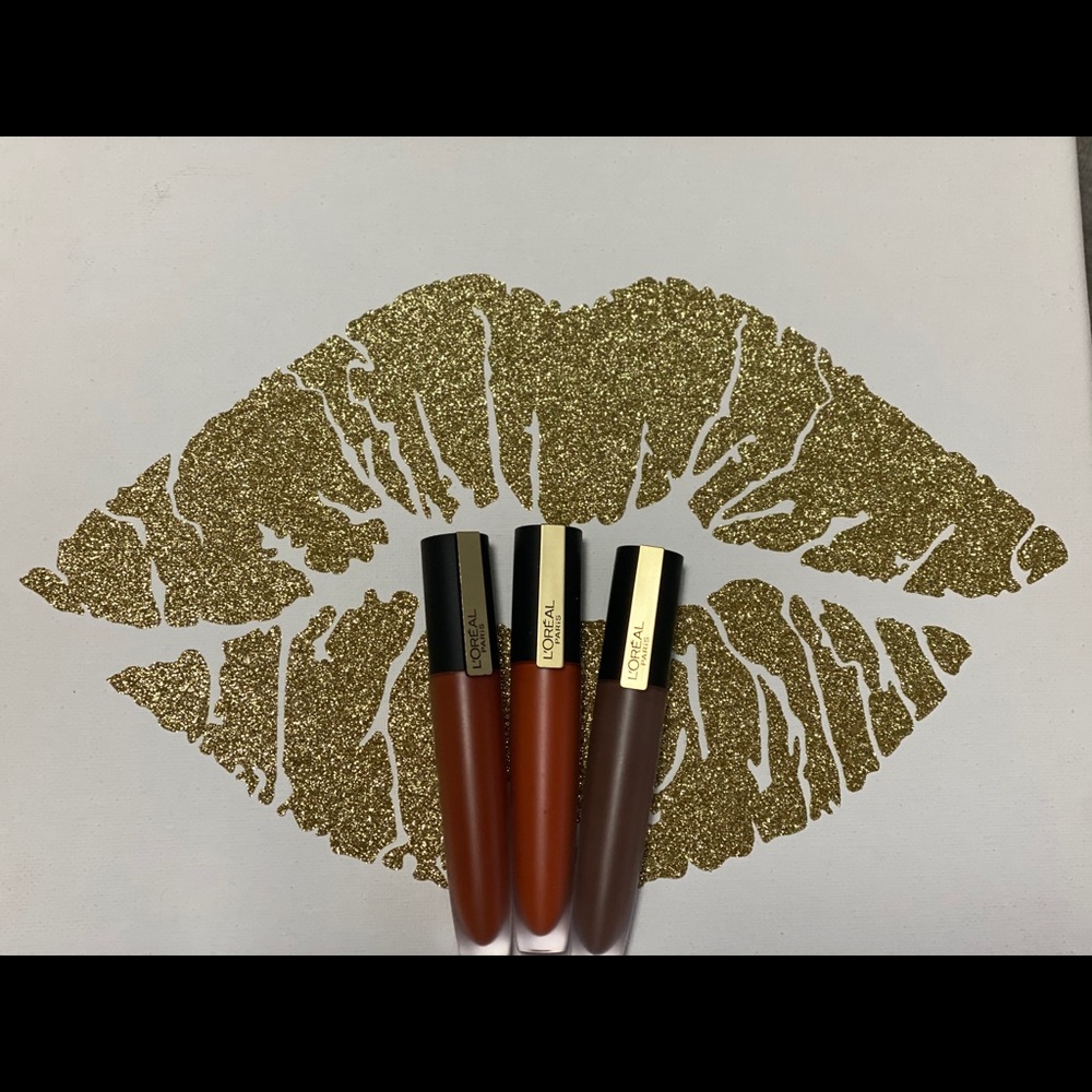 Bundle of 3 Lip MatteColor& GoldLip Glitter Canvas - Picture 5 of 8